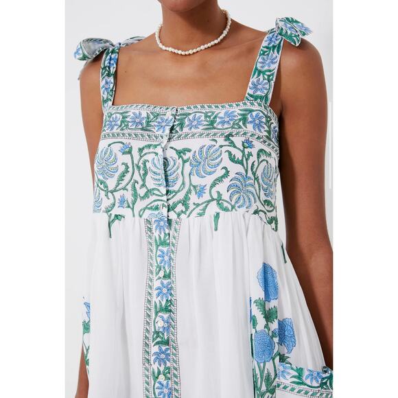 TUCKERNUCK Juliet Dunn Exclusive Poppy Tie Shoulder Dress NWT Size 2 - Picture 3 of 10